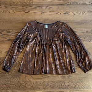 Shiny Copper Women's Blouse